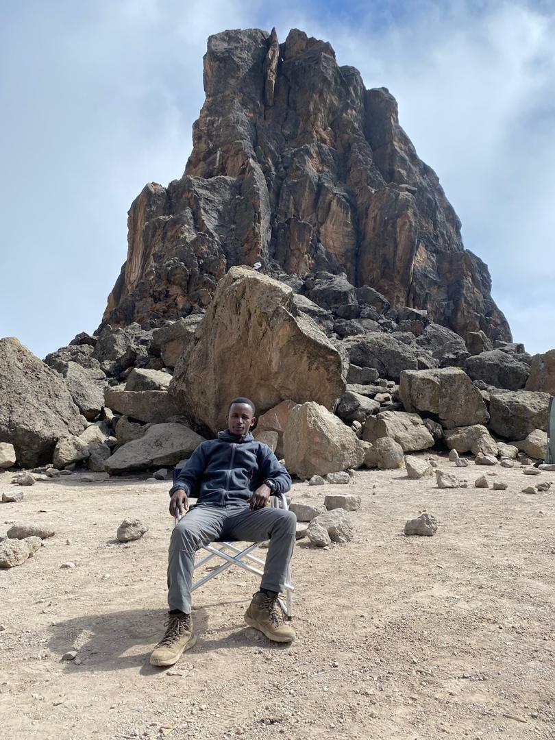 Fredrick Joseph Barukeri on Mount Kilimanjaro